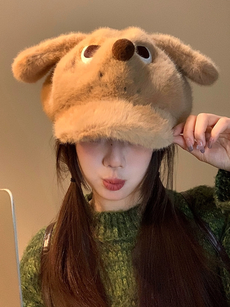 Plush Angry Dog Baseball Hat