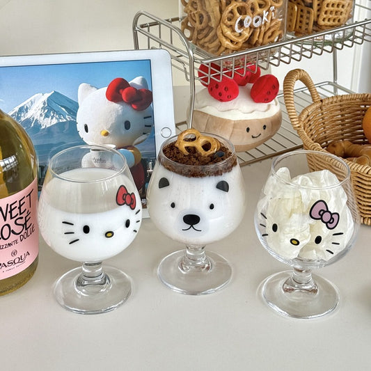 Hello Kitty wine glass