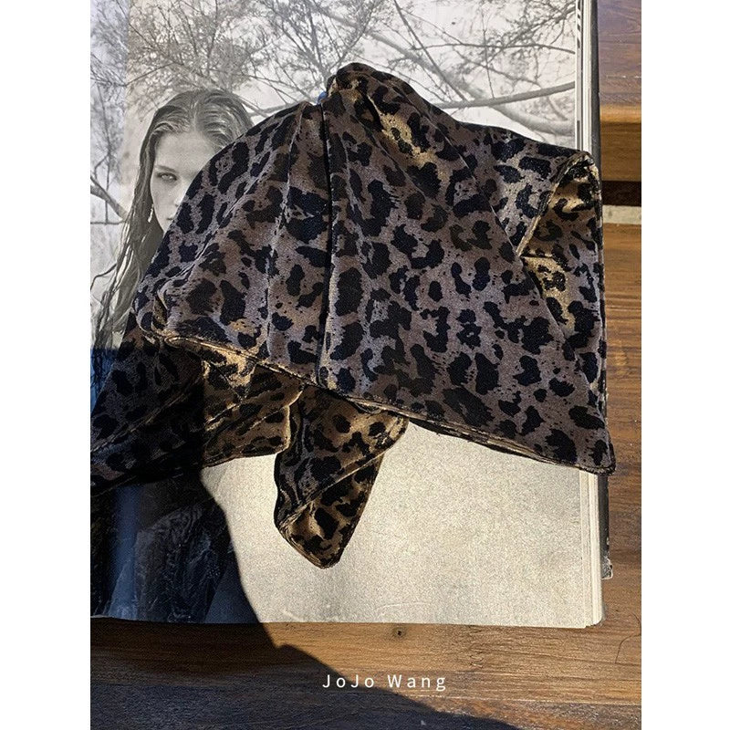 Leopard print bow hair clip