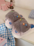 Cute big eyed cotton doll cotton slippers