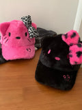 Black Pink Hello Kitty Plush Baseball Hat