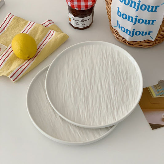 Rock patterned steak plate