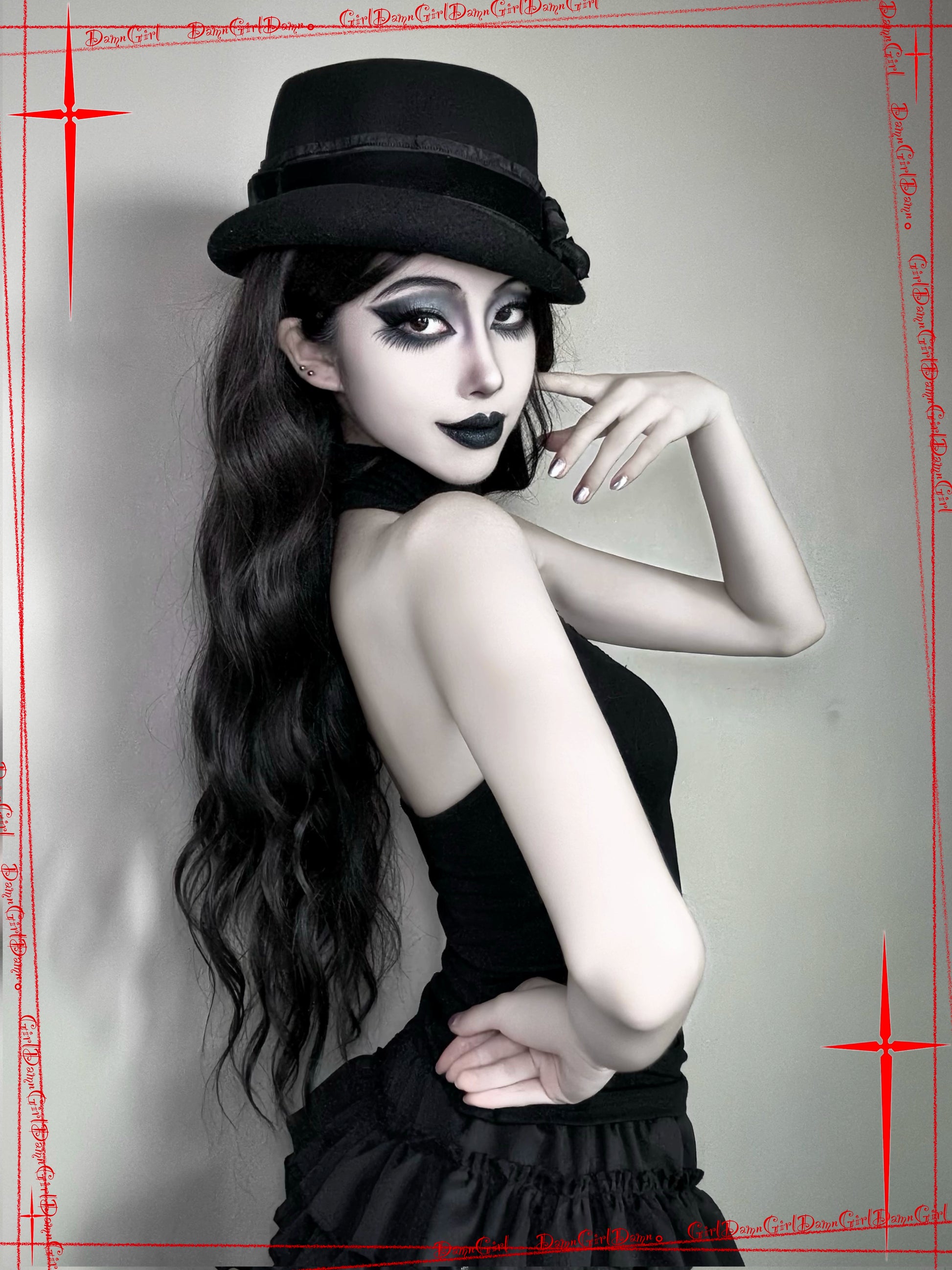 Dark Gothic style cross embroidered engraved vest