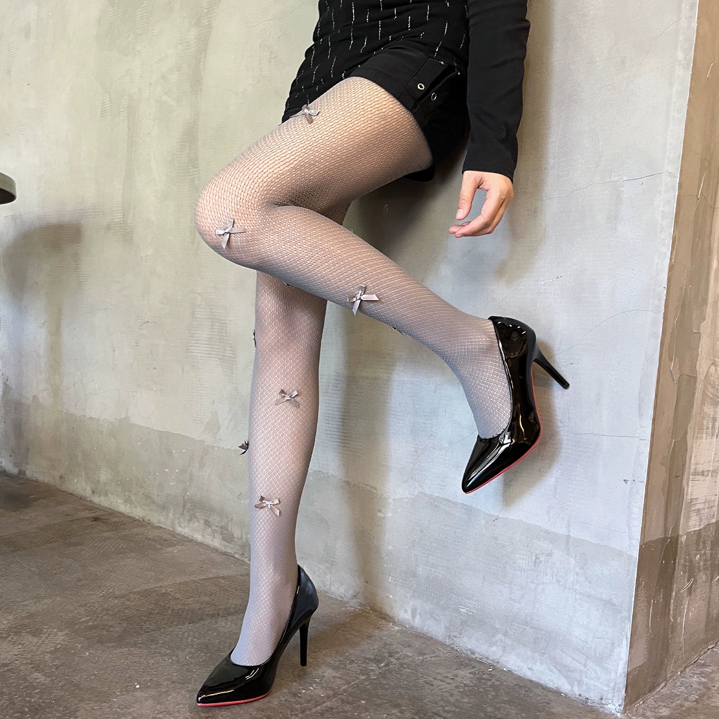 Ballet bow hollow pantyhose