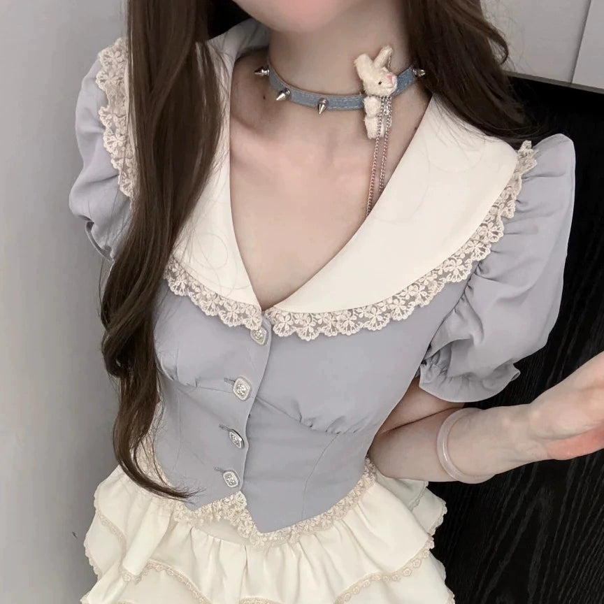 Y2K Plush Bear Rabbit Cowboy Chocker