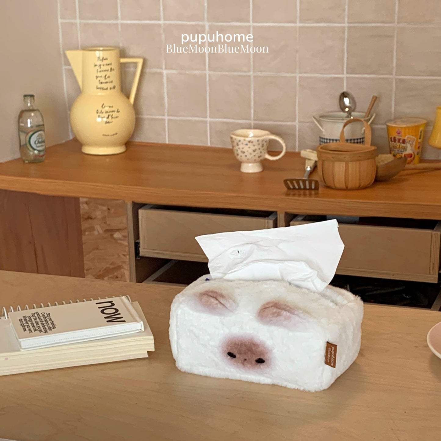 Kitten Mantou cat pupu plush tissue box