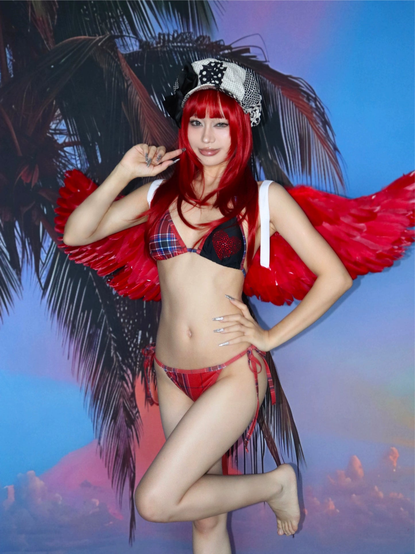 scheme love rhinestones swimsuit