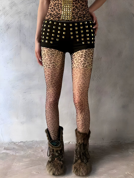 Leopard print stockings