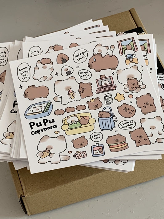 【 BlueMoonXRobobo 】 Capibala Sticker Handbag Material