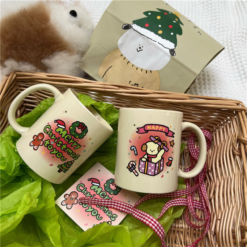 Cartoon Ceramic Cup Christmas Gift Box
