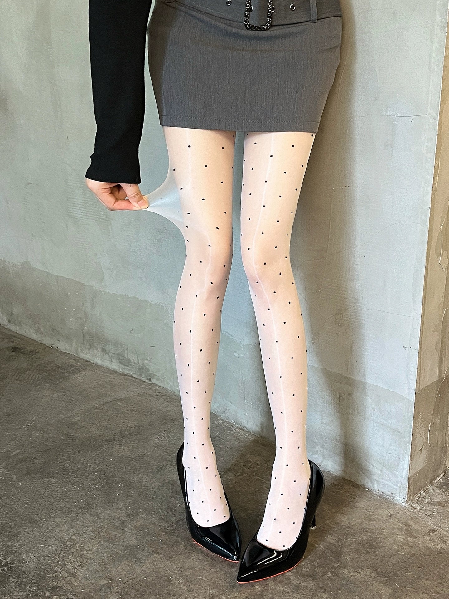 Aurora wave point stockings and pantyhose