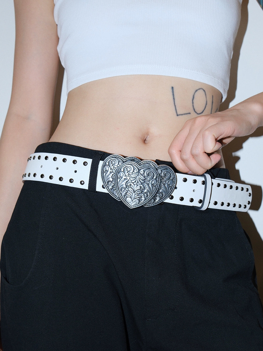 Pink Double Love y2k Belt