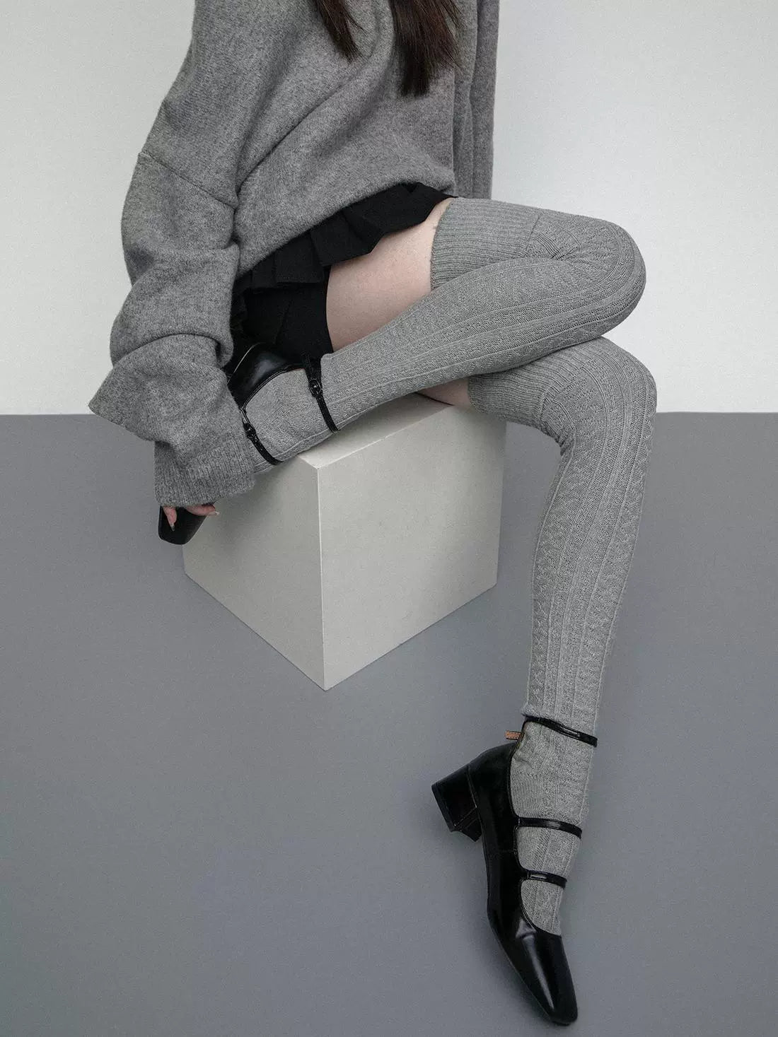 thickened cotton thigh stockings