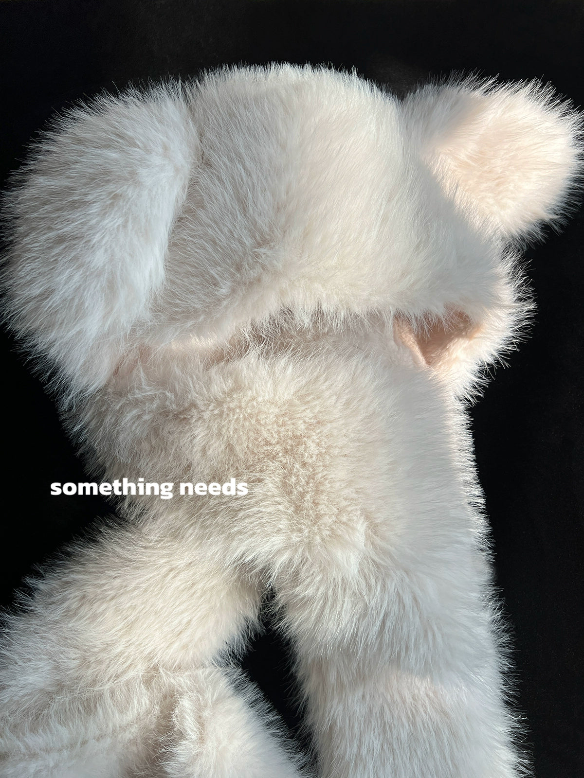 Cute rabbit ear plush hat scarf one-piece