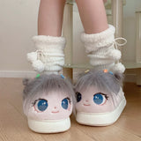 Cute big eyed cotton doll cotton slippers