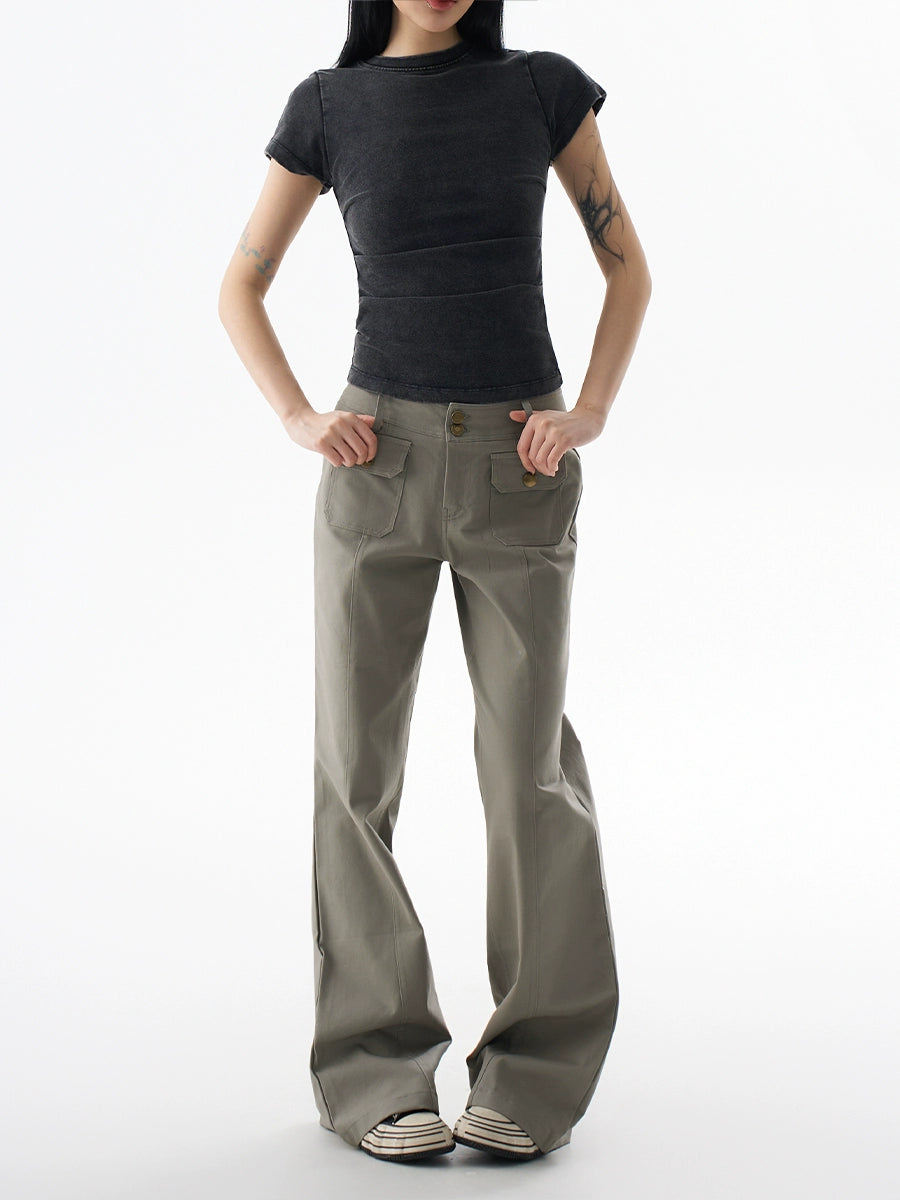 Micro pull work pants