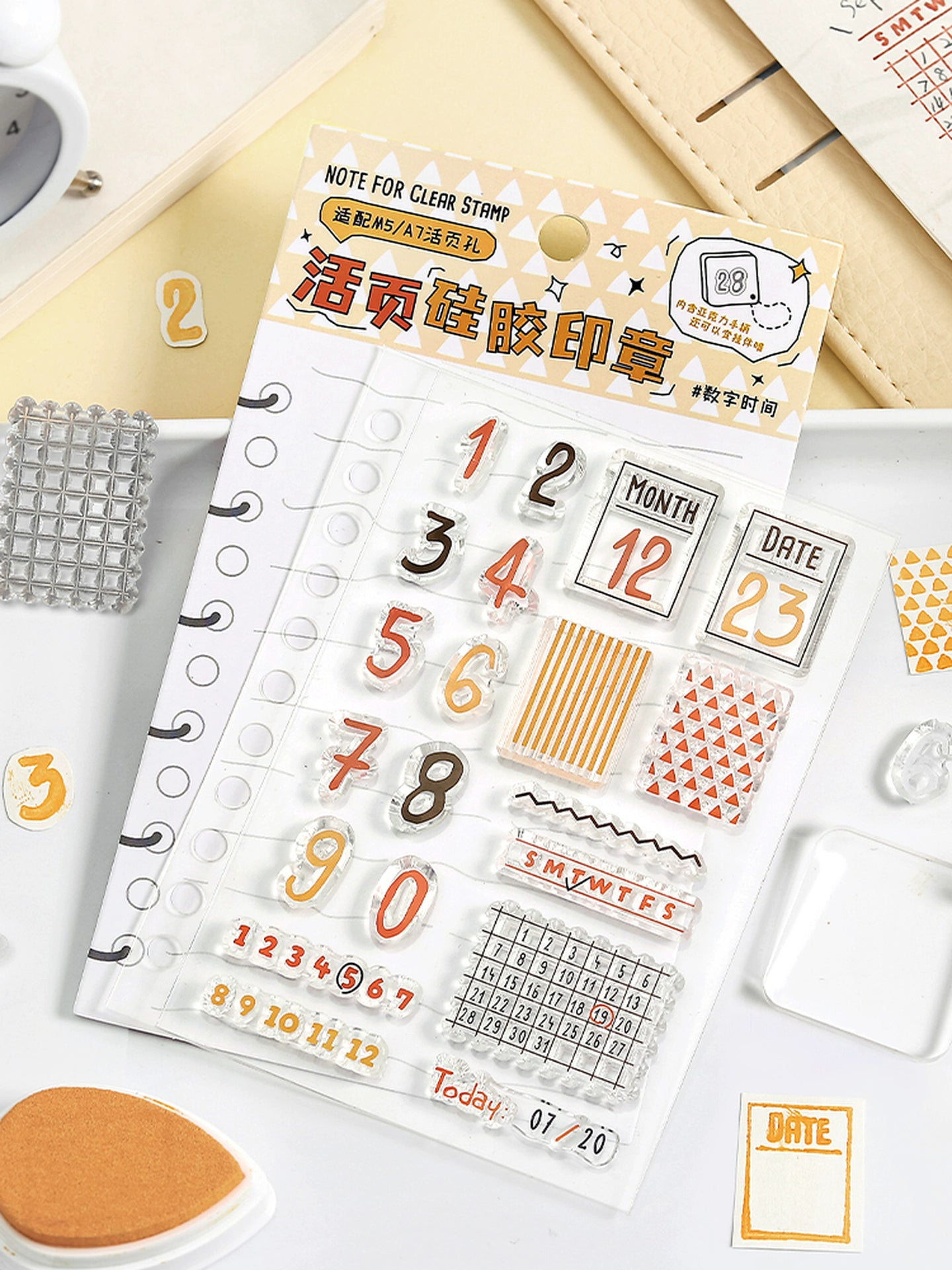 Daily Random Notes, Loose leaf Silicone Seal Set, Checkin Plan