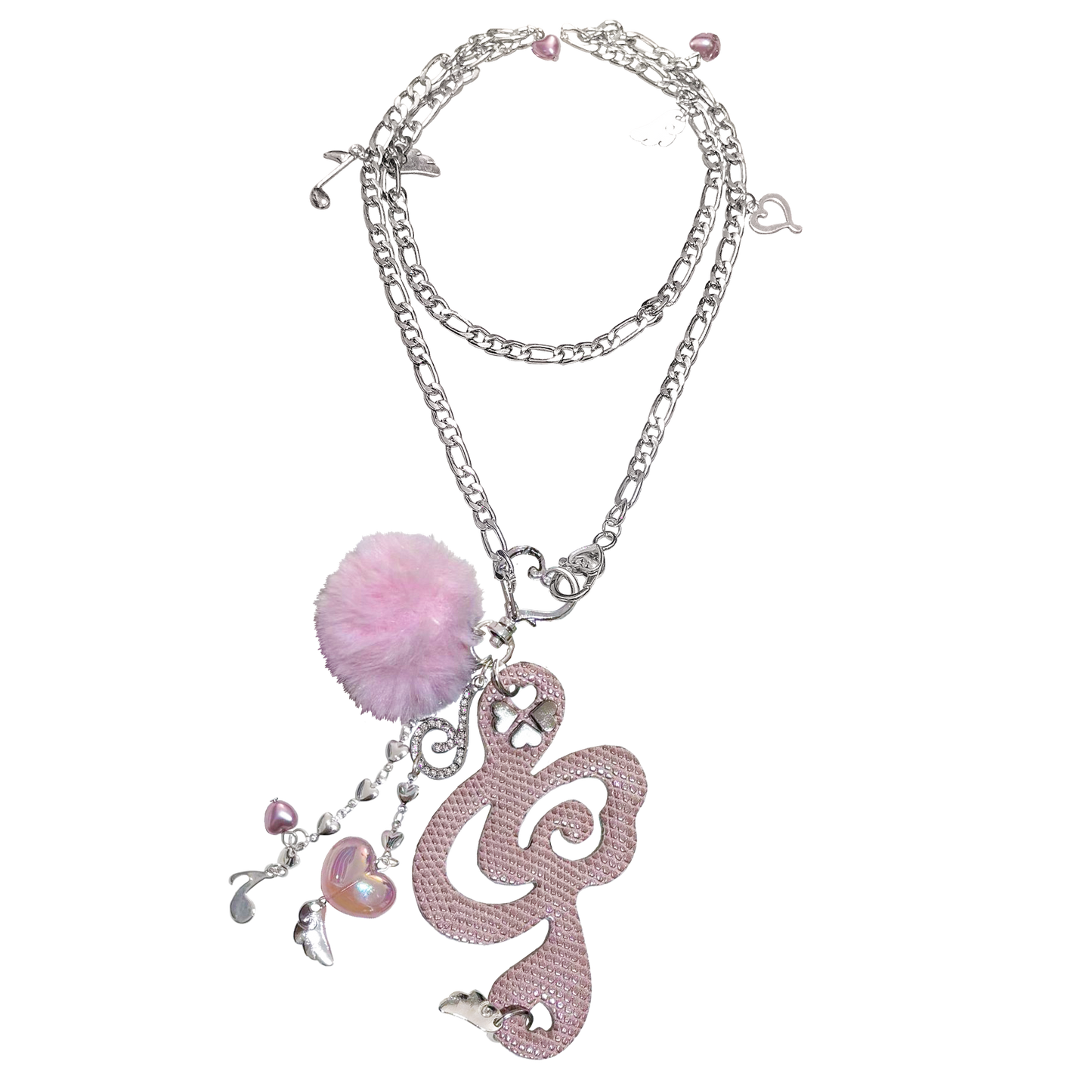 Angel playing musical notes necklace package pendant