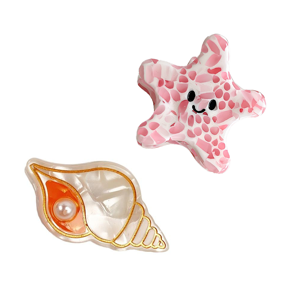 Shell Conch Sea Star Hair Clip