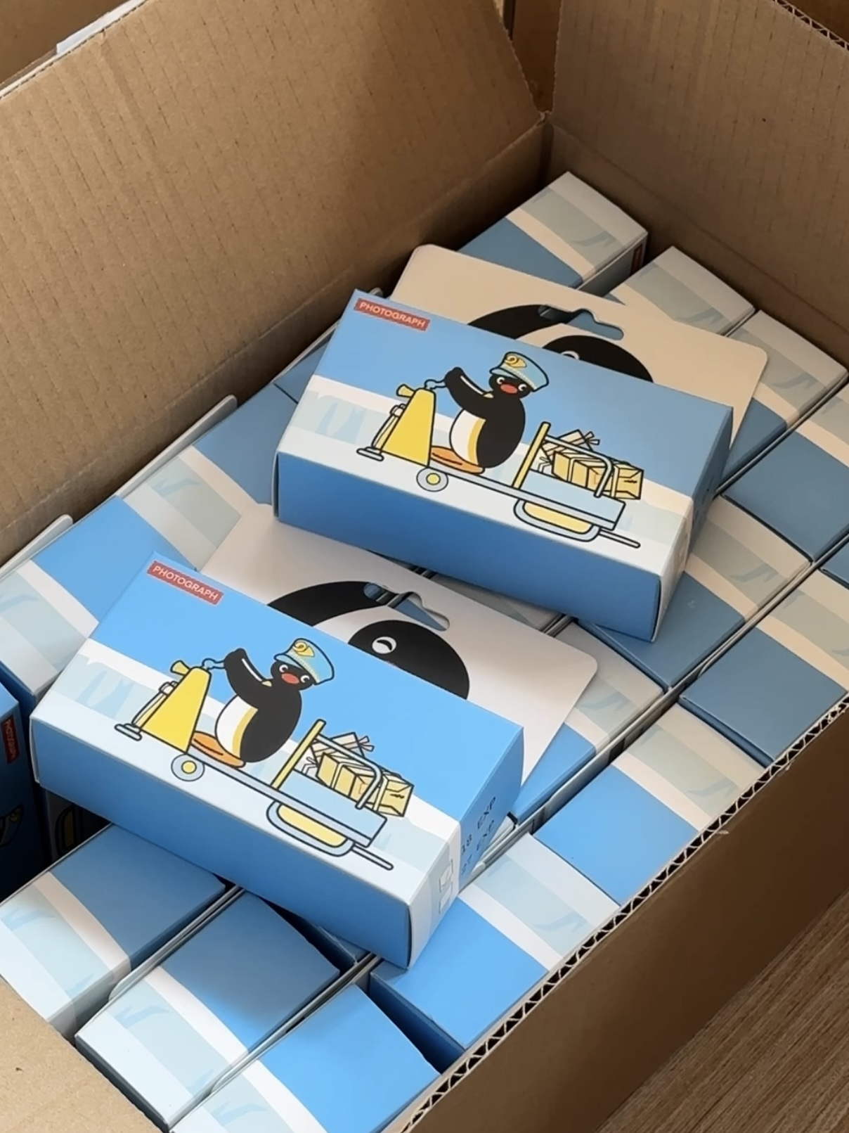 Pingu Penguin disposable film camera, point and shoot film machine