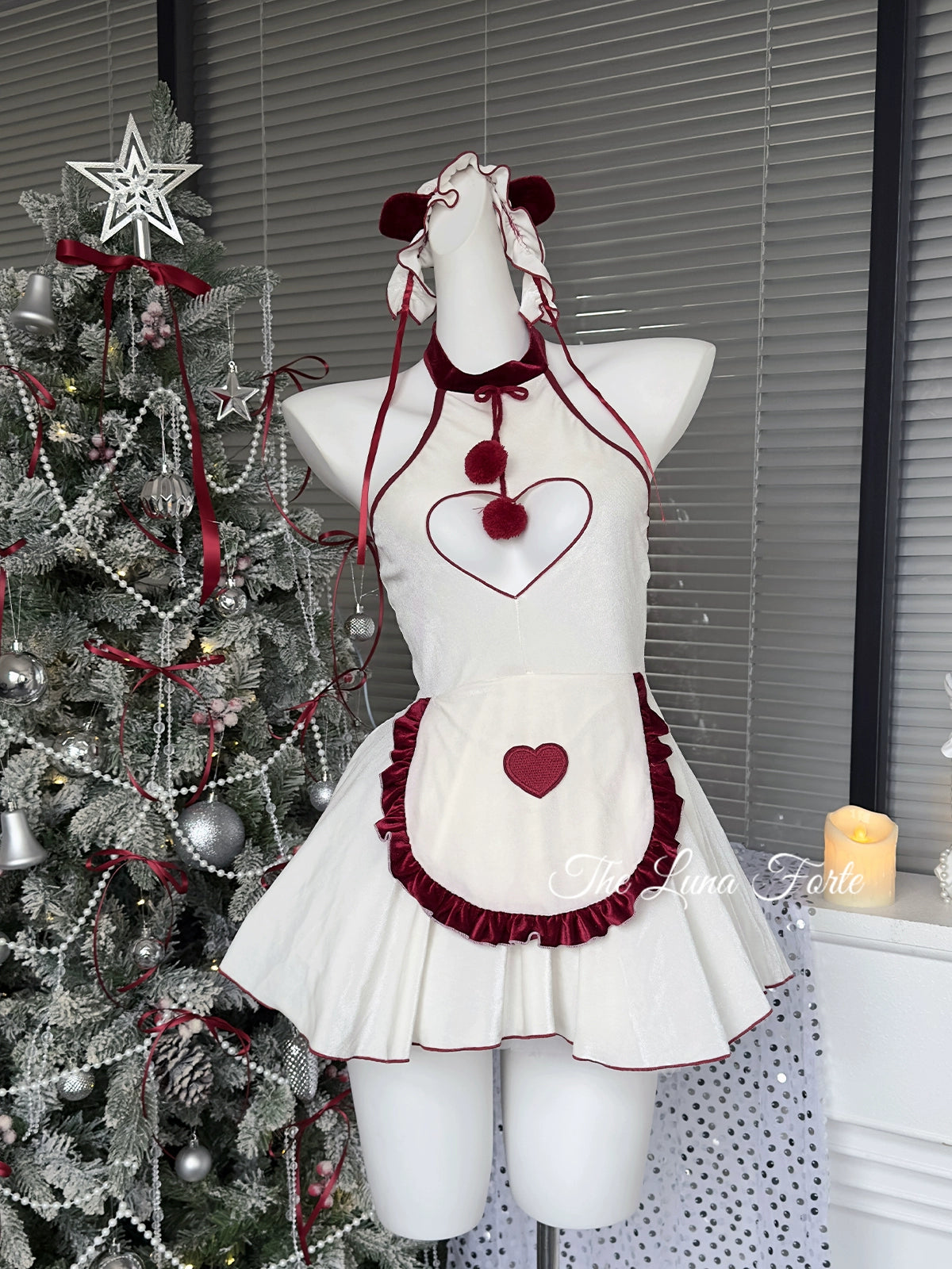 Christmas maid uniform set velvet