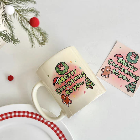 Cute Ceramic Cup Cartoon Christmas Gift