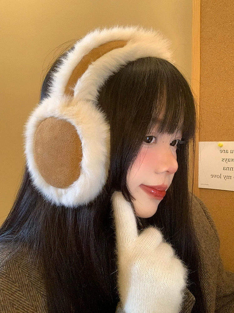 Suede plush earmuffs