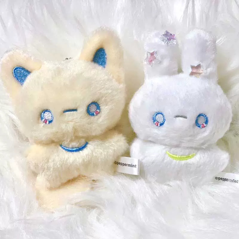 Japanese Qualia Moon Friends 2 Fox Plush Pendant Twisted Egg