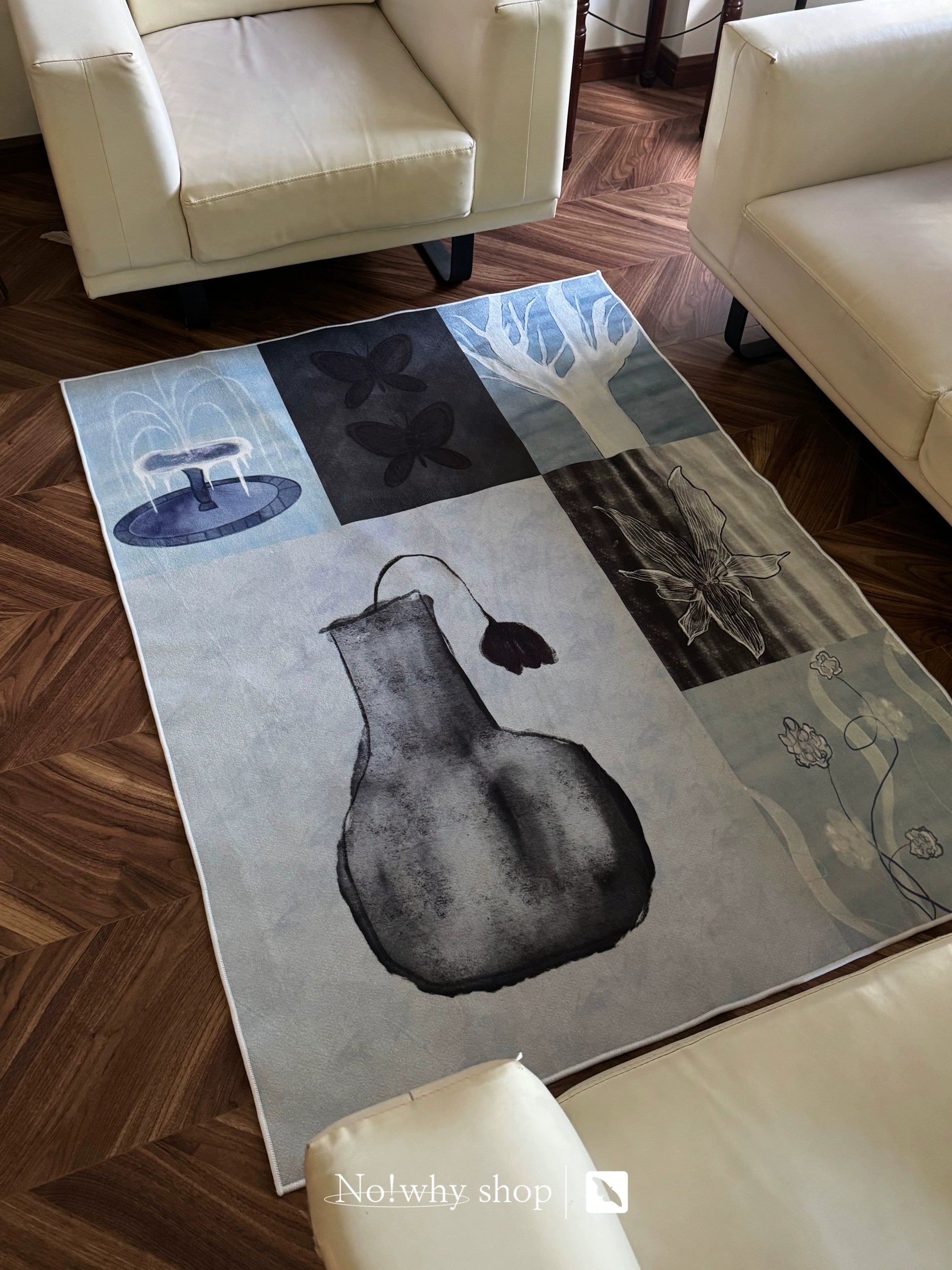 Foldable soft and comfortable short plush carpet "float"