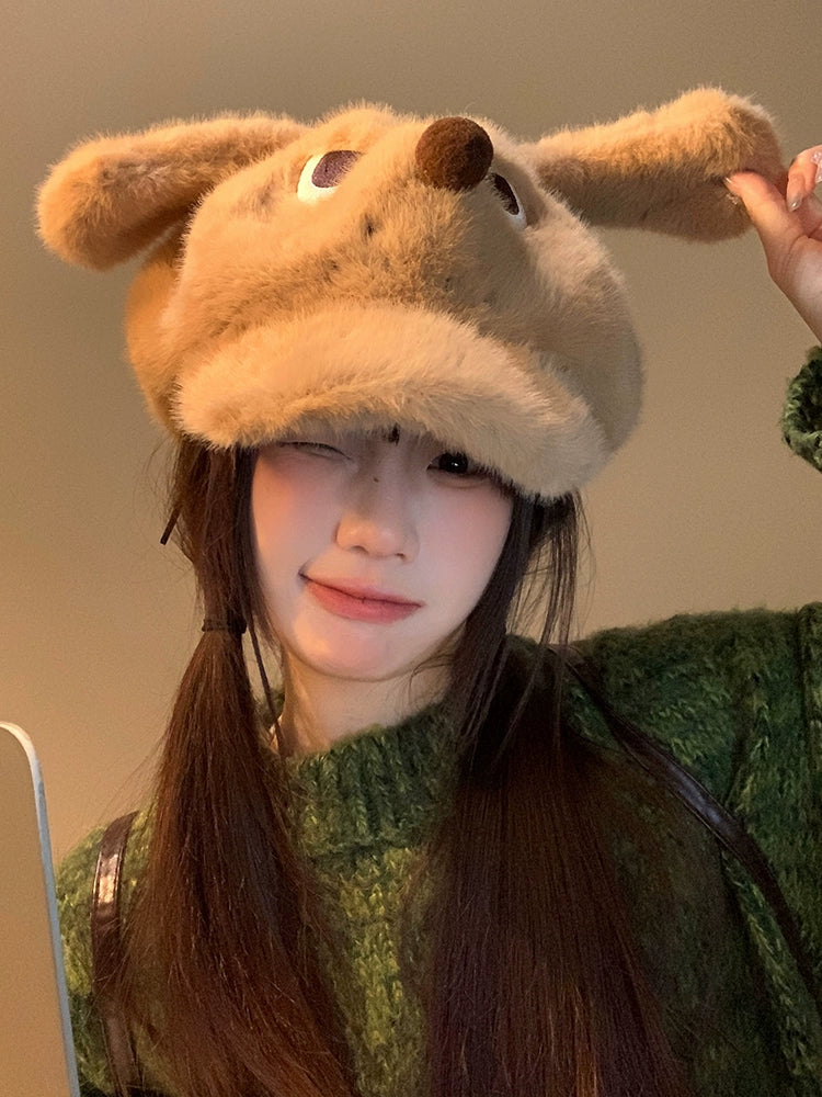 Plush Angry Dog Baseball Hat