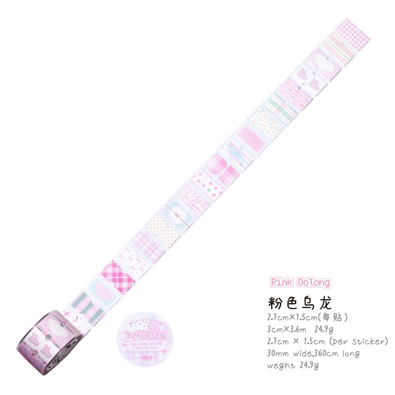 Cute label, hand tent tape, cream salt label sticker