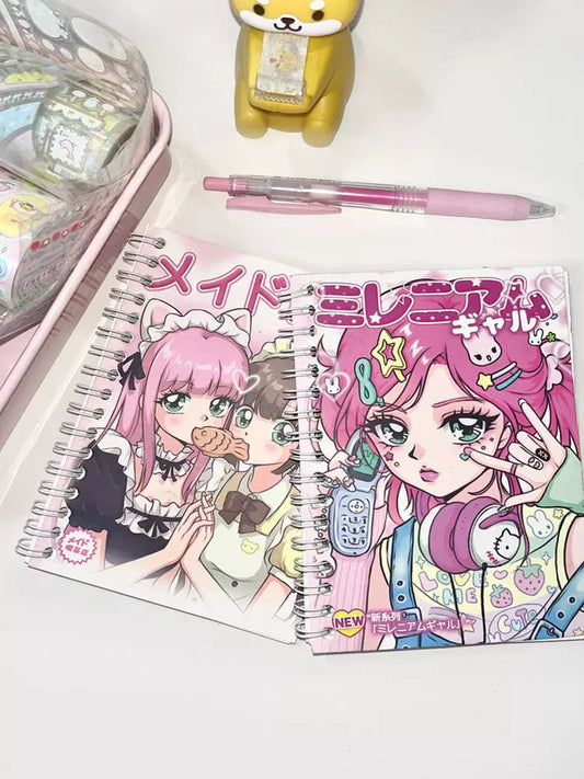 Double sided release A6 coil notebook