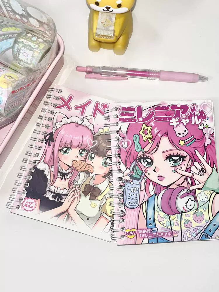 Double sided release A6 coil notebook