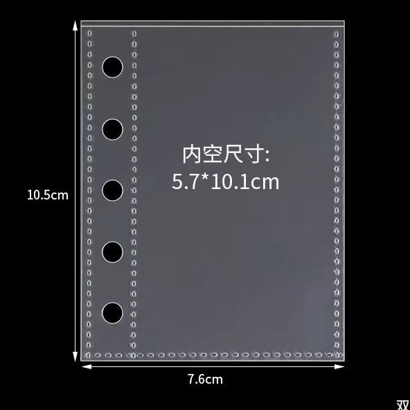 Shibuya Showa M5 ring binder notebook, inner pages storage card book, PVC strap