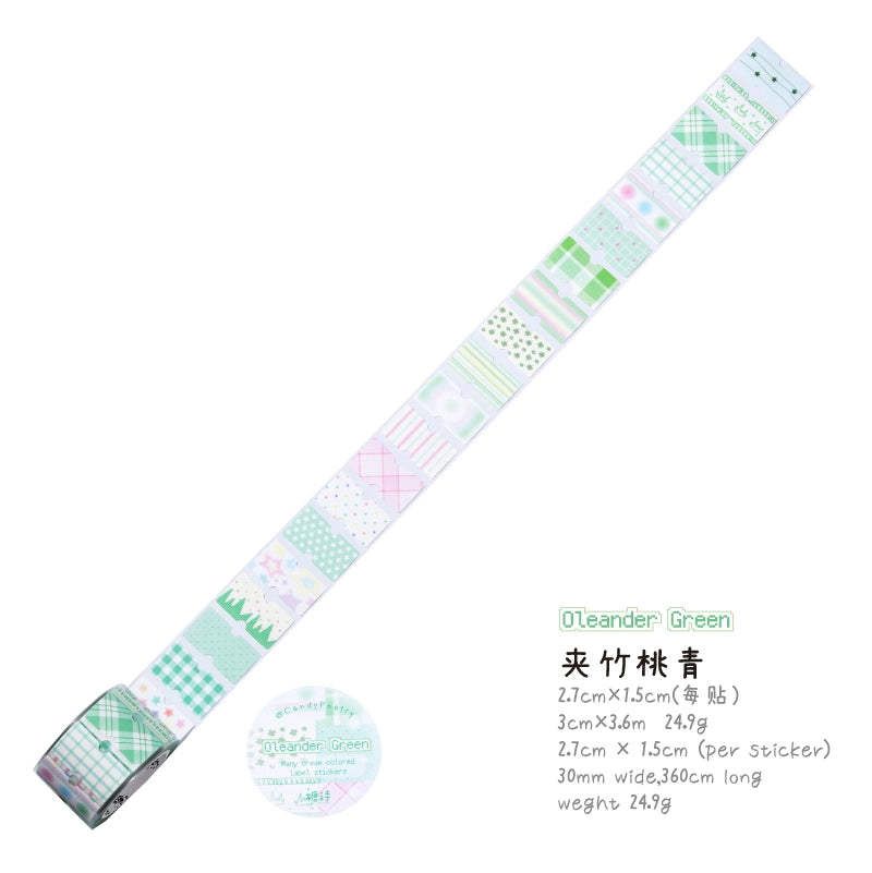 Cute label, hand tent tape, cream salt label sticker