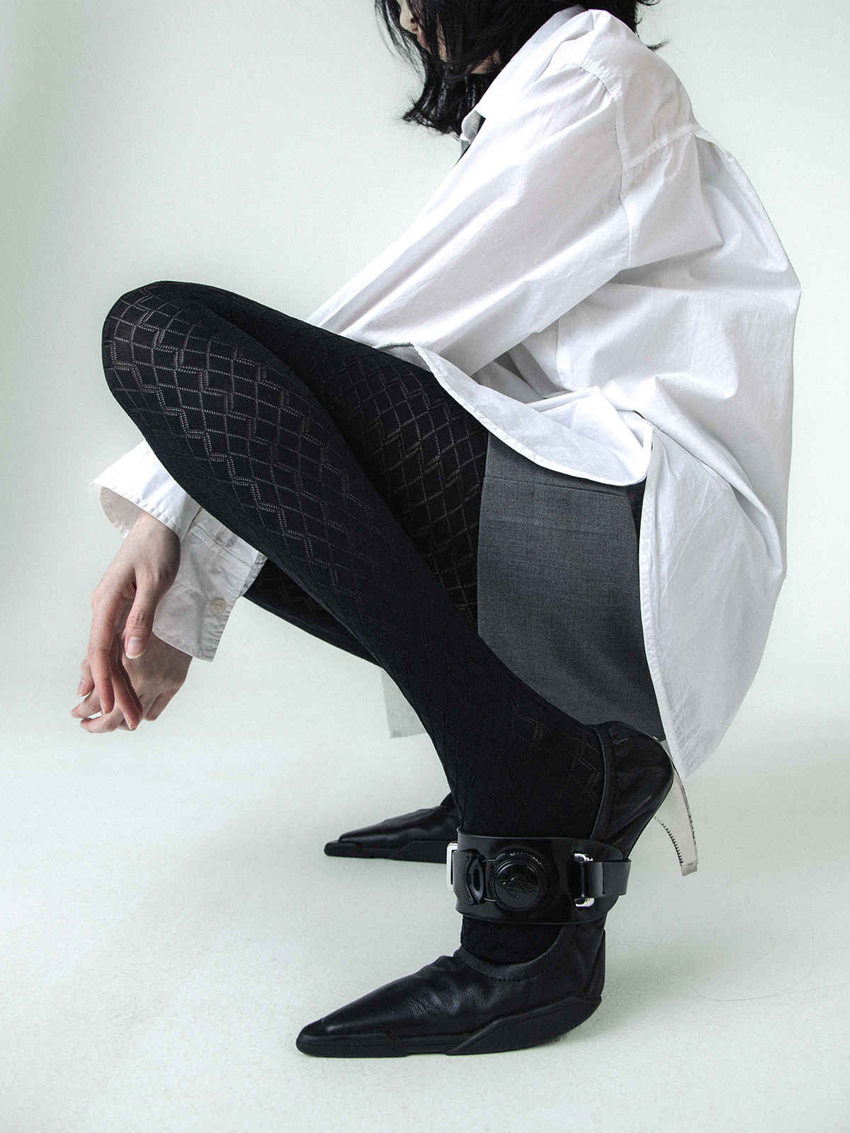 diamond grid pattern stockings