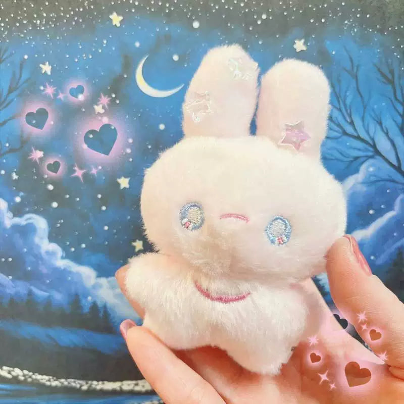 Japanese Qualia Moon Friends 2 Fox Plush Pendant Twisted Egg