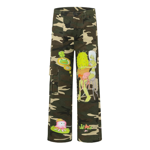 Octopus grass joint camouflage pants