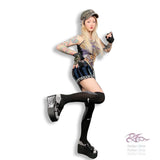 PunkGothic Spider Dark Chain Thick Bottom Slippers