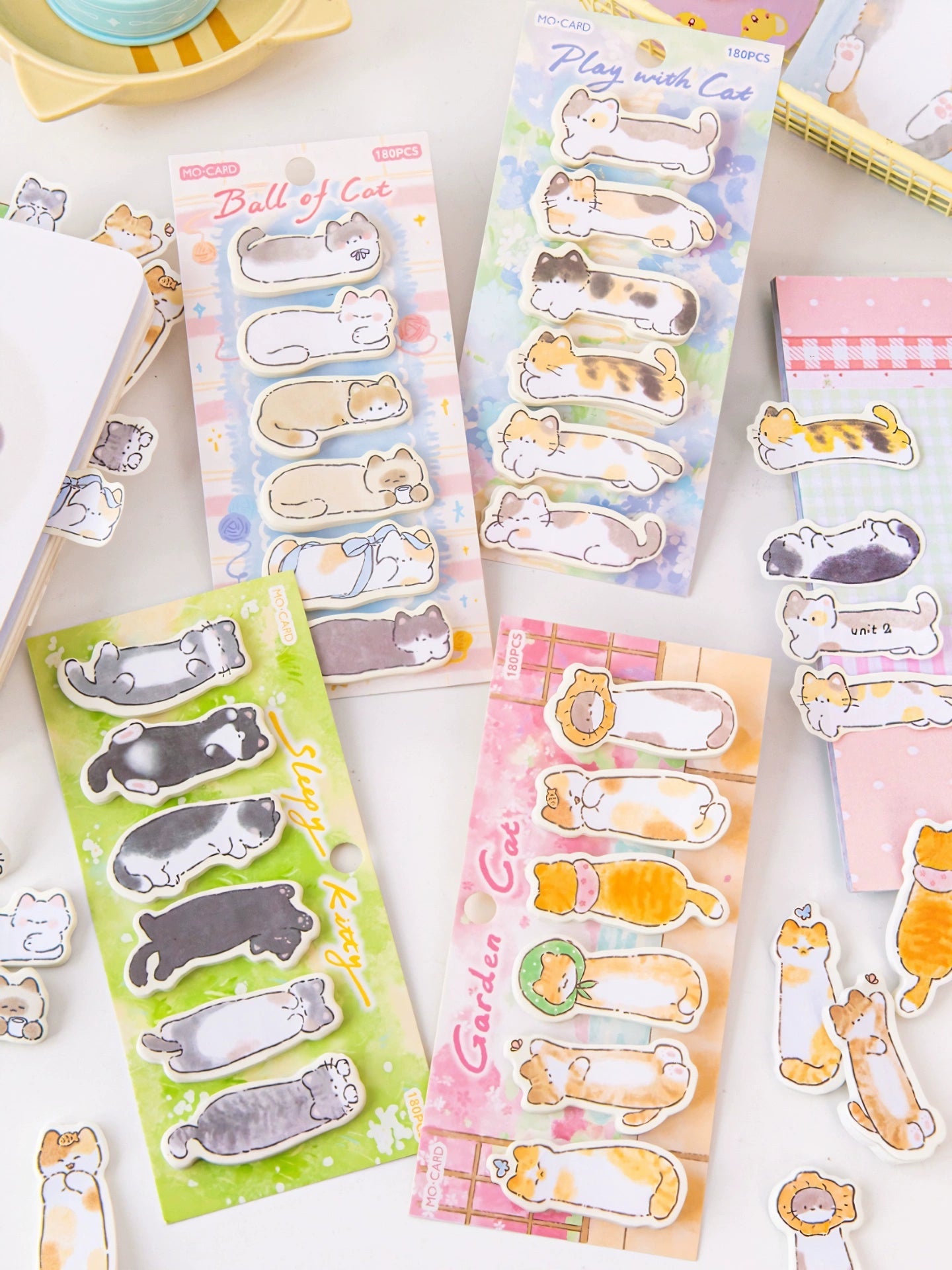 180pics Cat Twisted Egg Alien Index Sticker