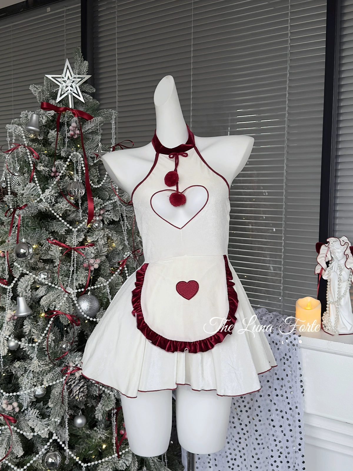 Christmas maid uniform set velvet
