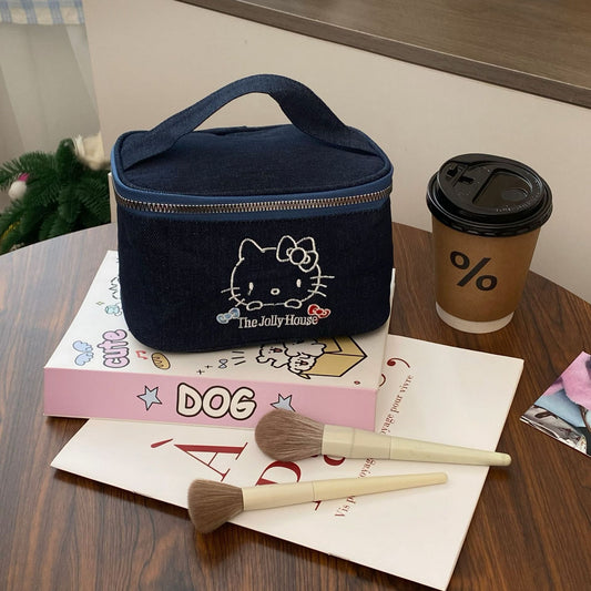 Hello Kitty denim storage bag