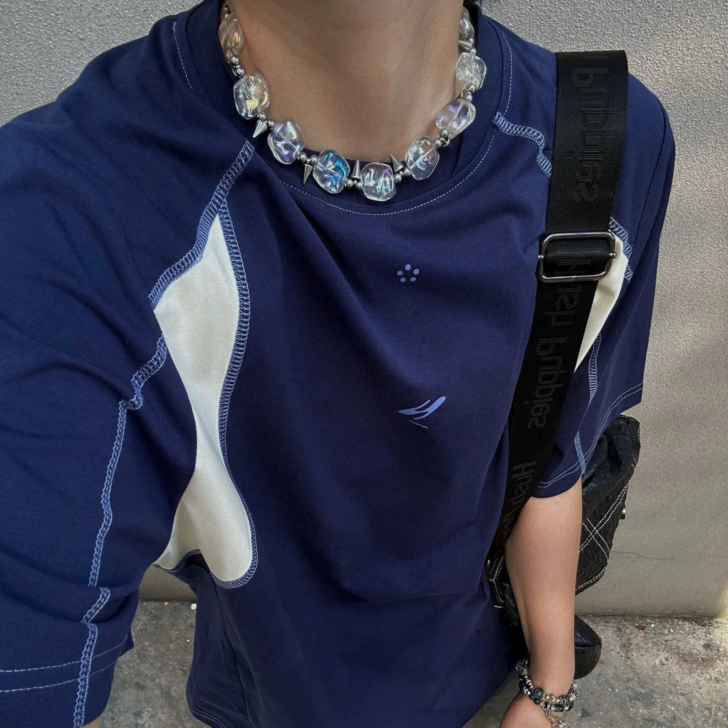 Ice Pillar Natural Stone Glass Necklace