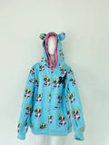 Powerpuff Girl Cartoon Printed Double Hat Hoodie