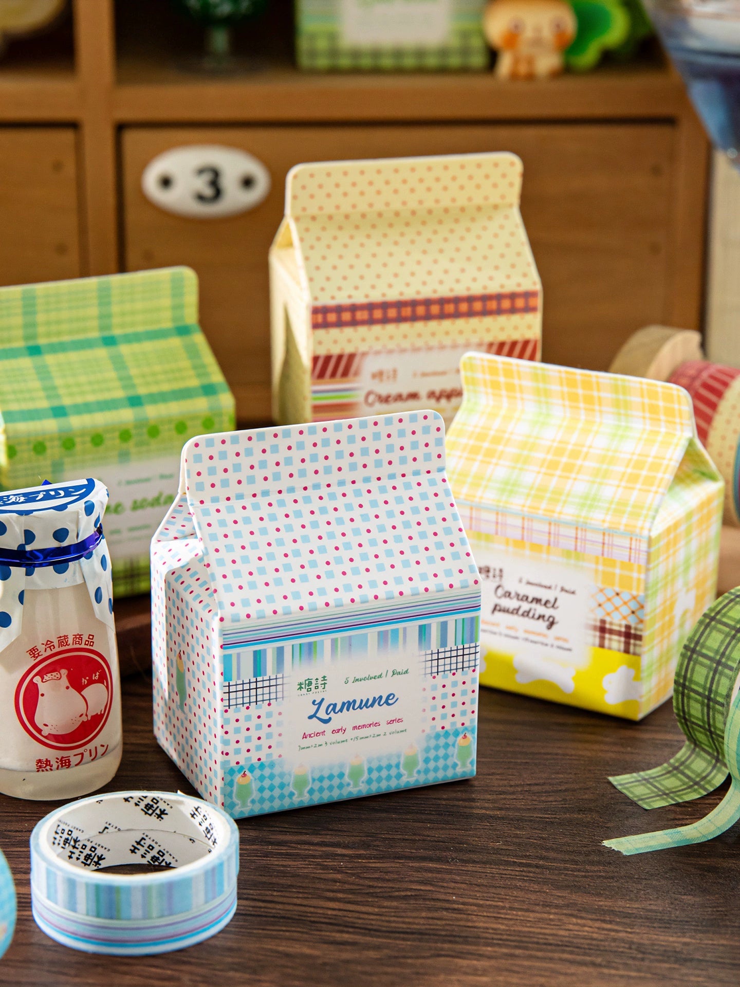 5rolls zipper tape set, ancient memories, colorful checkered patchwork