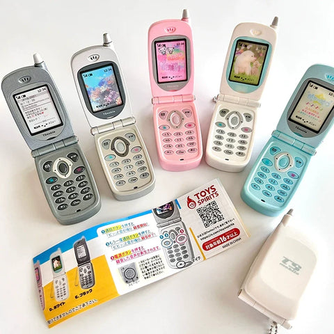 TOYS SPIRITS mini flip phone shaped recording machine from Japan, twisted egg