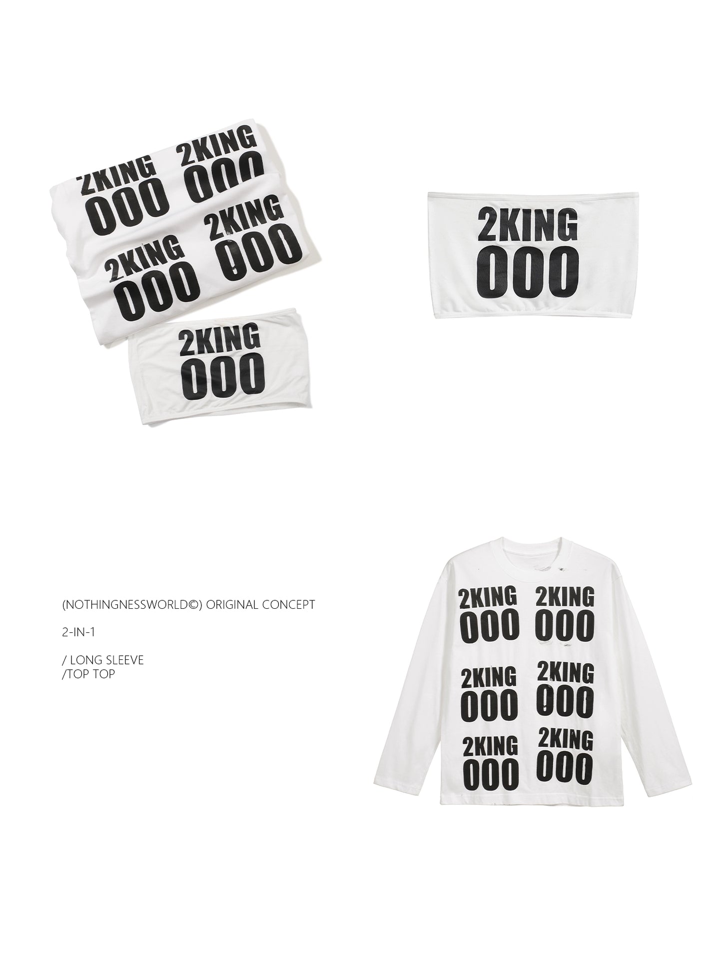 2000KING 'series tops, strapless skirts