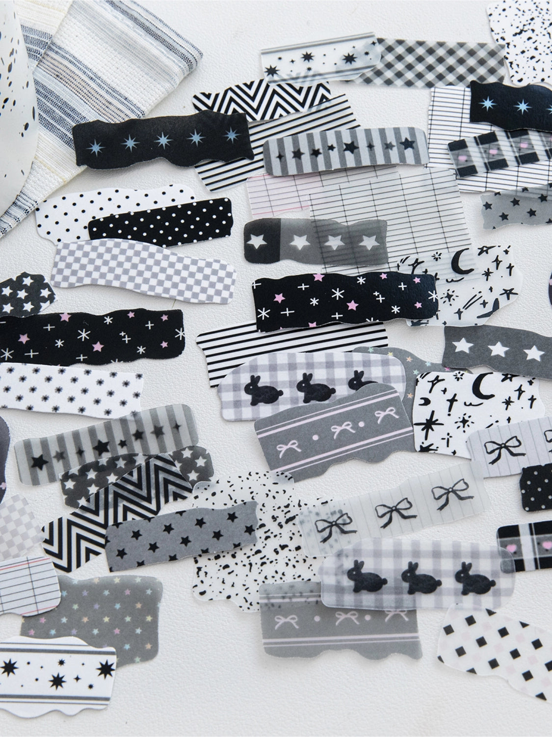 50pcs grid pattern small paper sticker