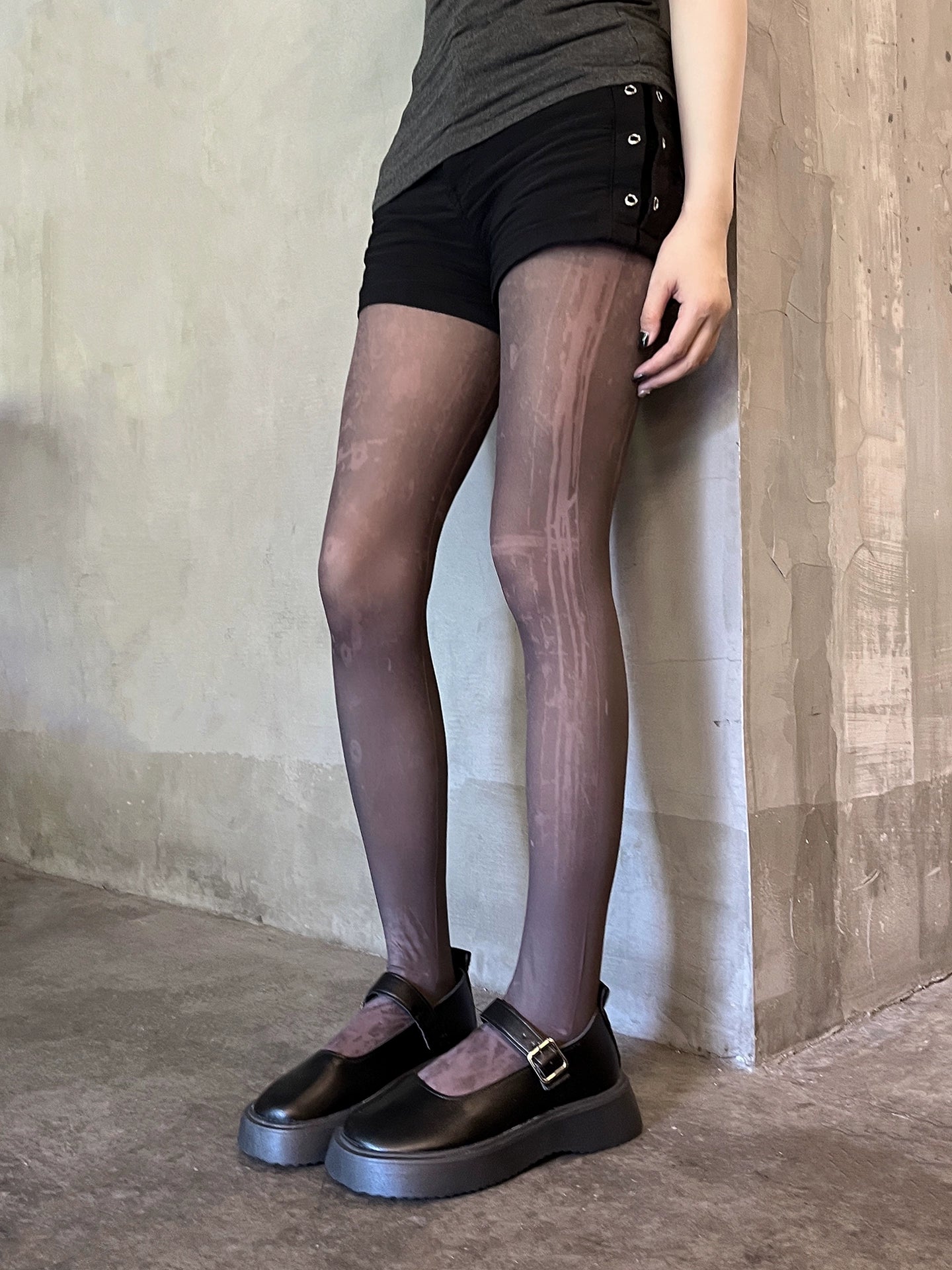 Splash print pantyhose