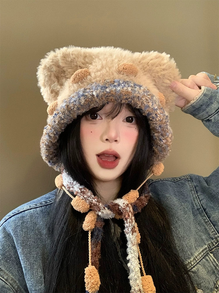 Little Bear Ears Plush Hat